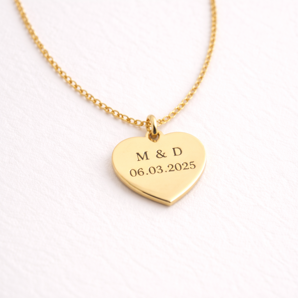 Engraved Heart Pendant
