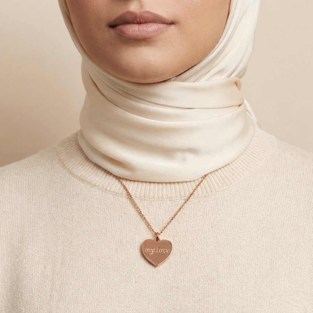 Engraved Heart Pendant